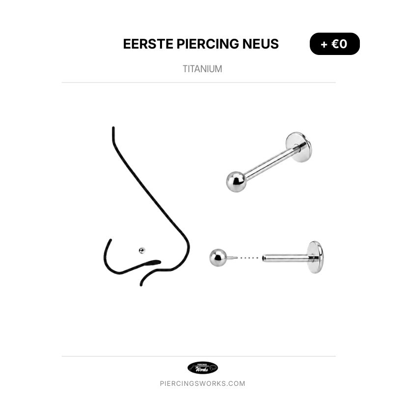 Eerste Piercing Neus — Titanium