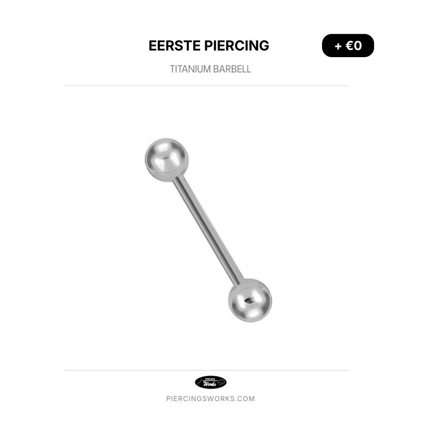 Eerste Piercing — Titanium Barbell