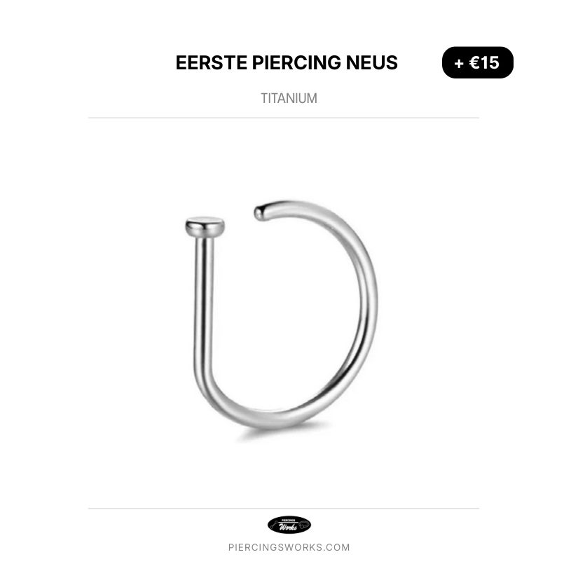 Eerste Piercing Neus — Titanium